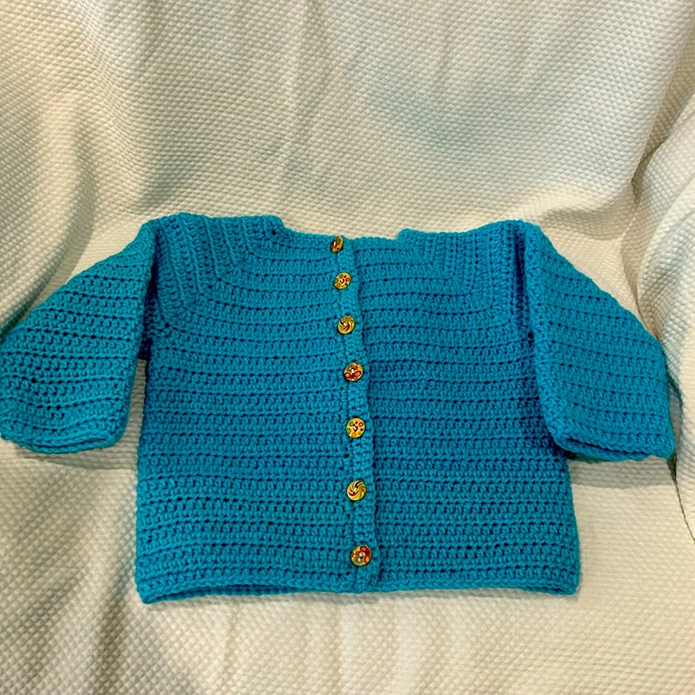 Handmade crochet sweater jacket